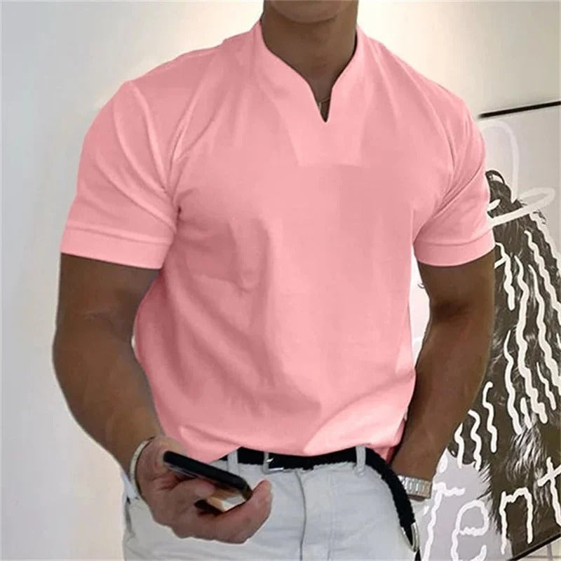 The Davis Men's Slim Fit Collar Casual T Shirt