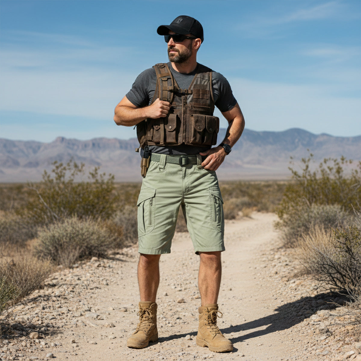 The Glenmere Men’s Lightweight Tactical Cargo Shorts with Pockets