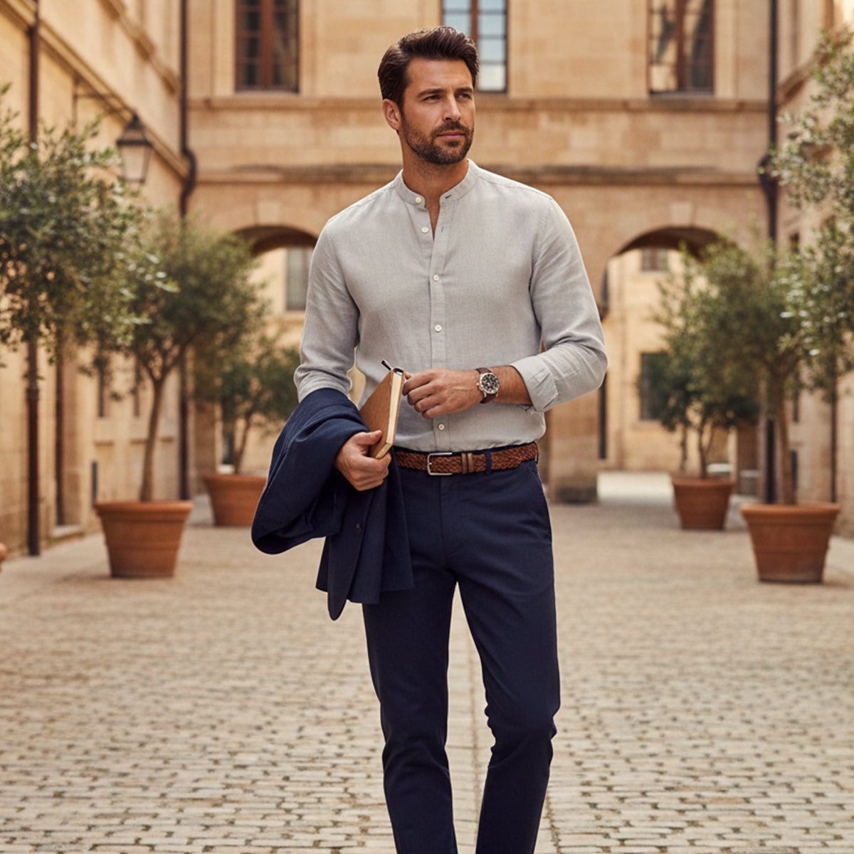 Summer Casual Linen Men Shirt Relaxed Fit