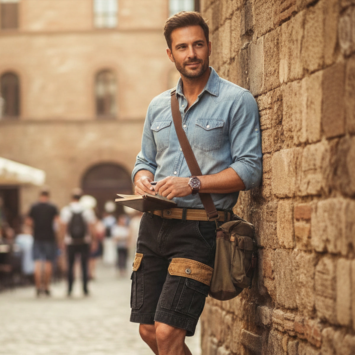 The Brixton Men’s Vintage Style Utility Cargo Shorts