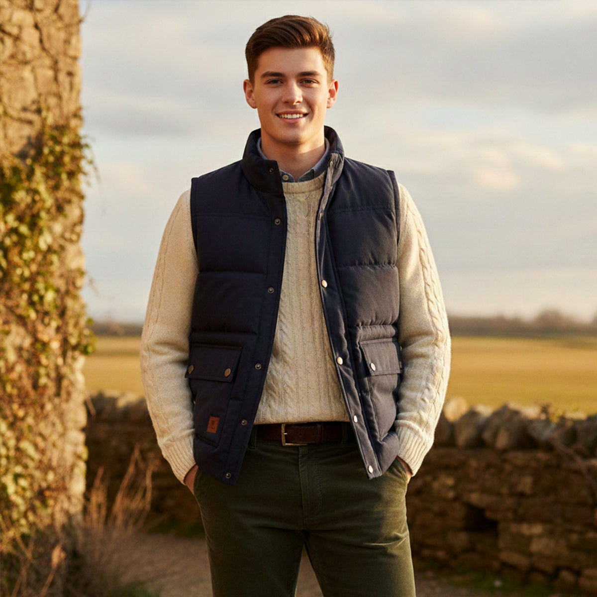 The Aspen Men's Warm Modern Fleece Lined Winter Vest