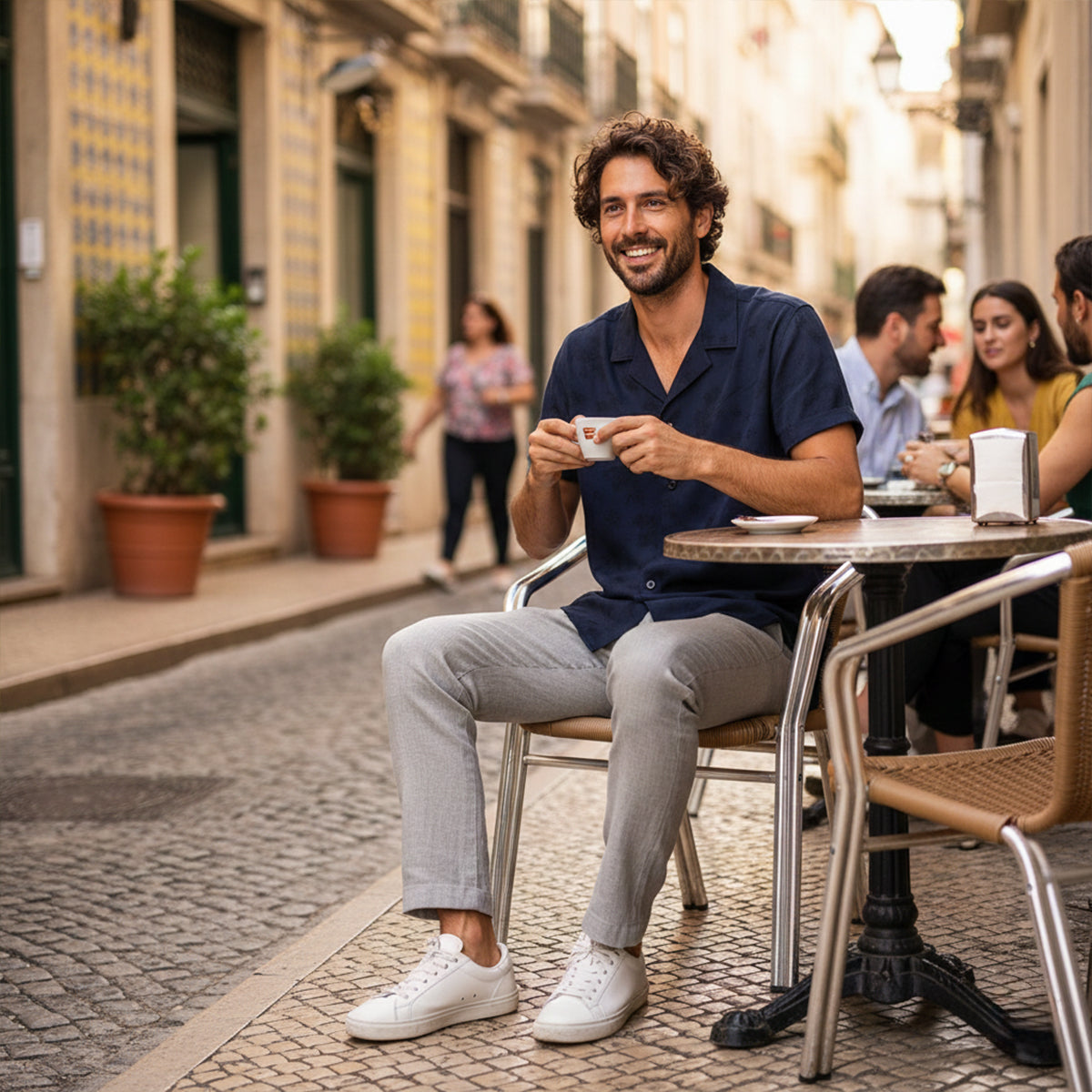 The Hawthorn Satin Shirt for Men