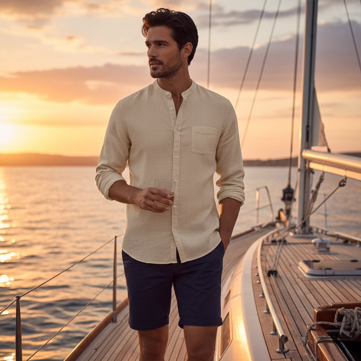 The Brighton Linen Shirt –  Long Sleeve Shirt for Men