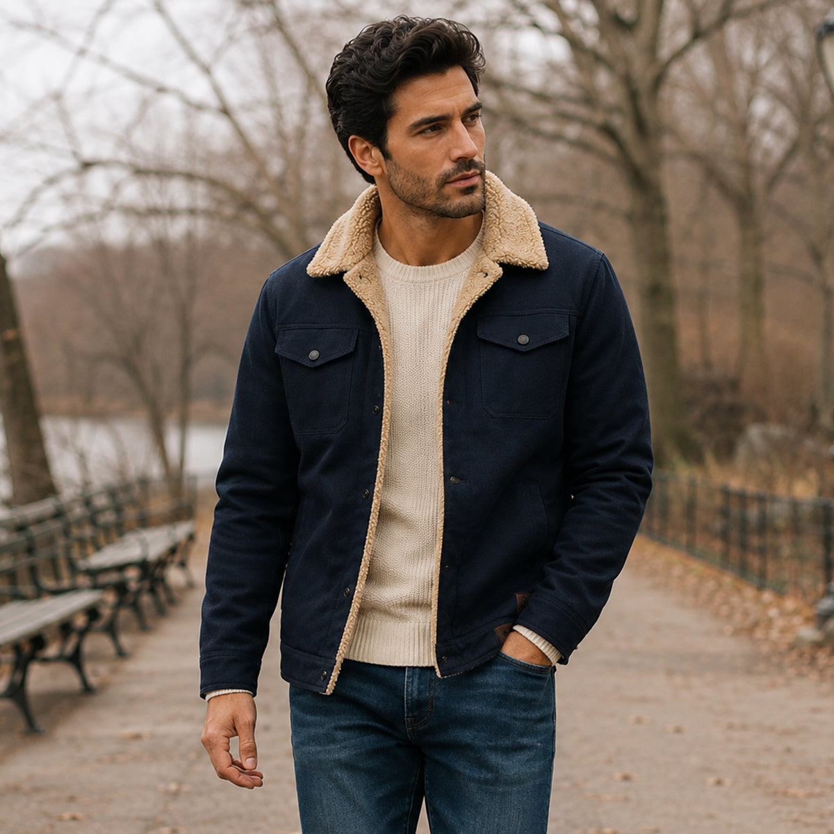 The Vancouver Men's Fleece Lined Outdoor Jacket - Modern & Warm