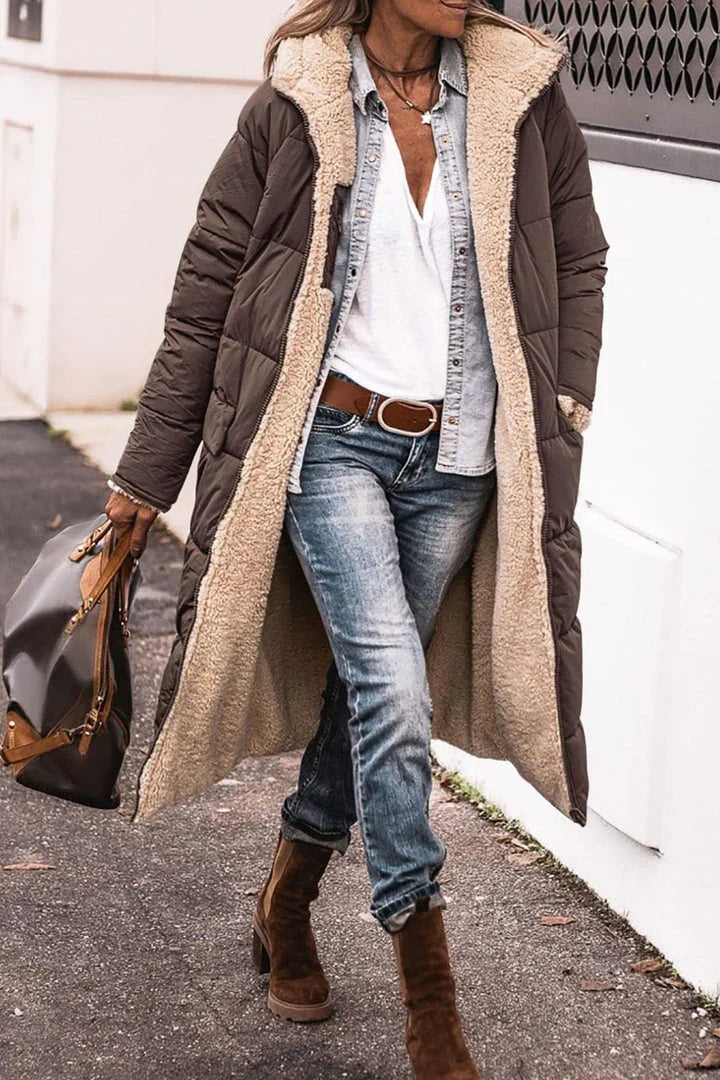 Women's Long Hooded Puffer Coat