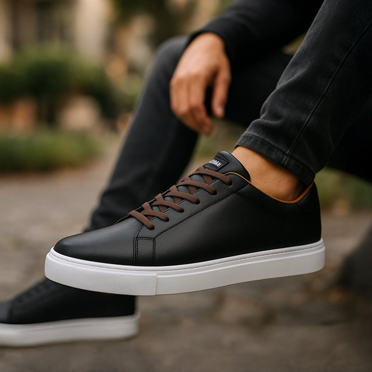 The Ashford Premium Leather Slip On Orthopedic Trainers for men