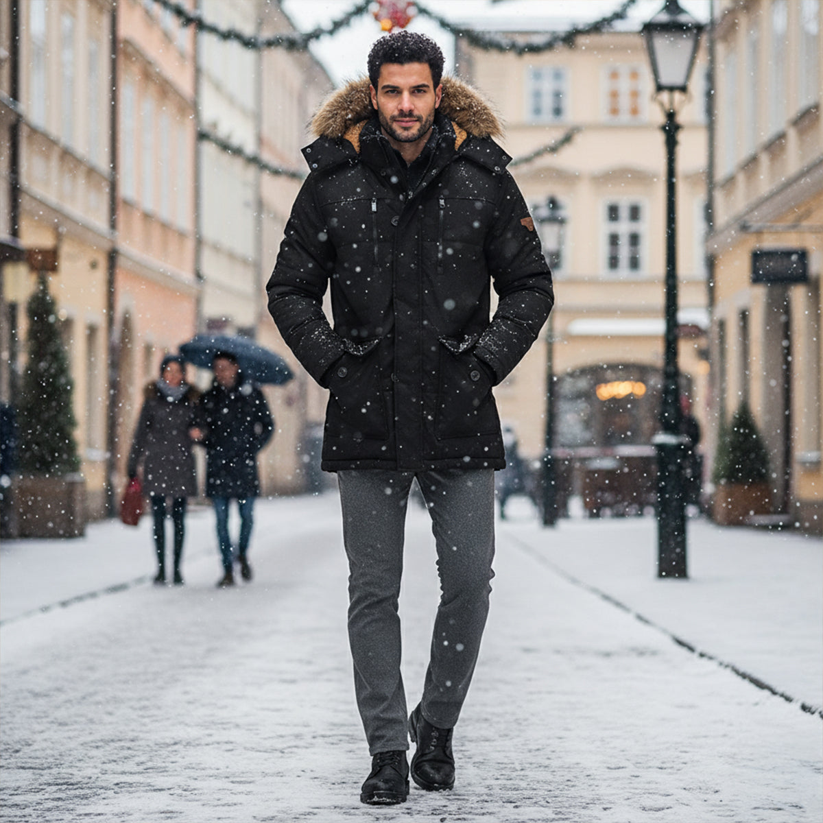 The Westminster Men's Warm Winter Parka Jacket with Fleece Lining