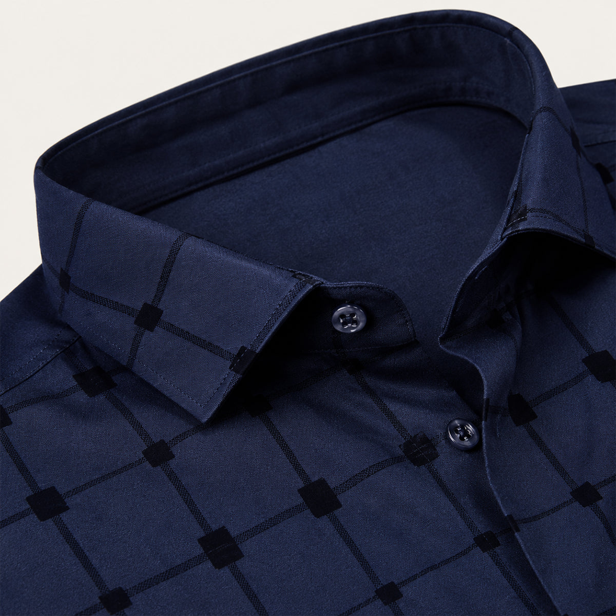 The Caserta Men’s Slim Fit Check Print Dress Shirt