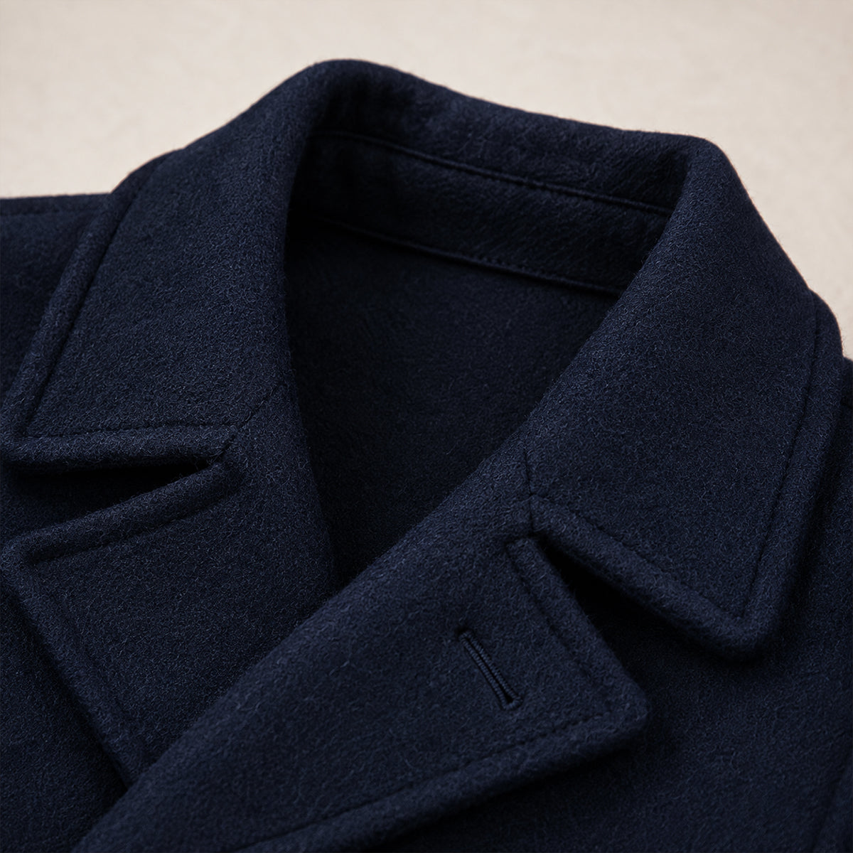 The Sunderland Men’s Warm Winter Double Breasted Wool Peacoat – Navy Blue