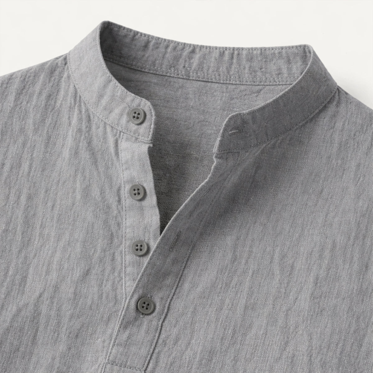 The Regent Men’s Summer Cotton Linen Henley Shirt