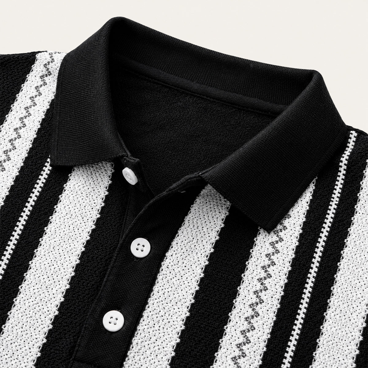The Hillbrook Men’s Striped Knit Polo Shirt