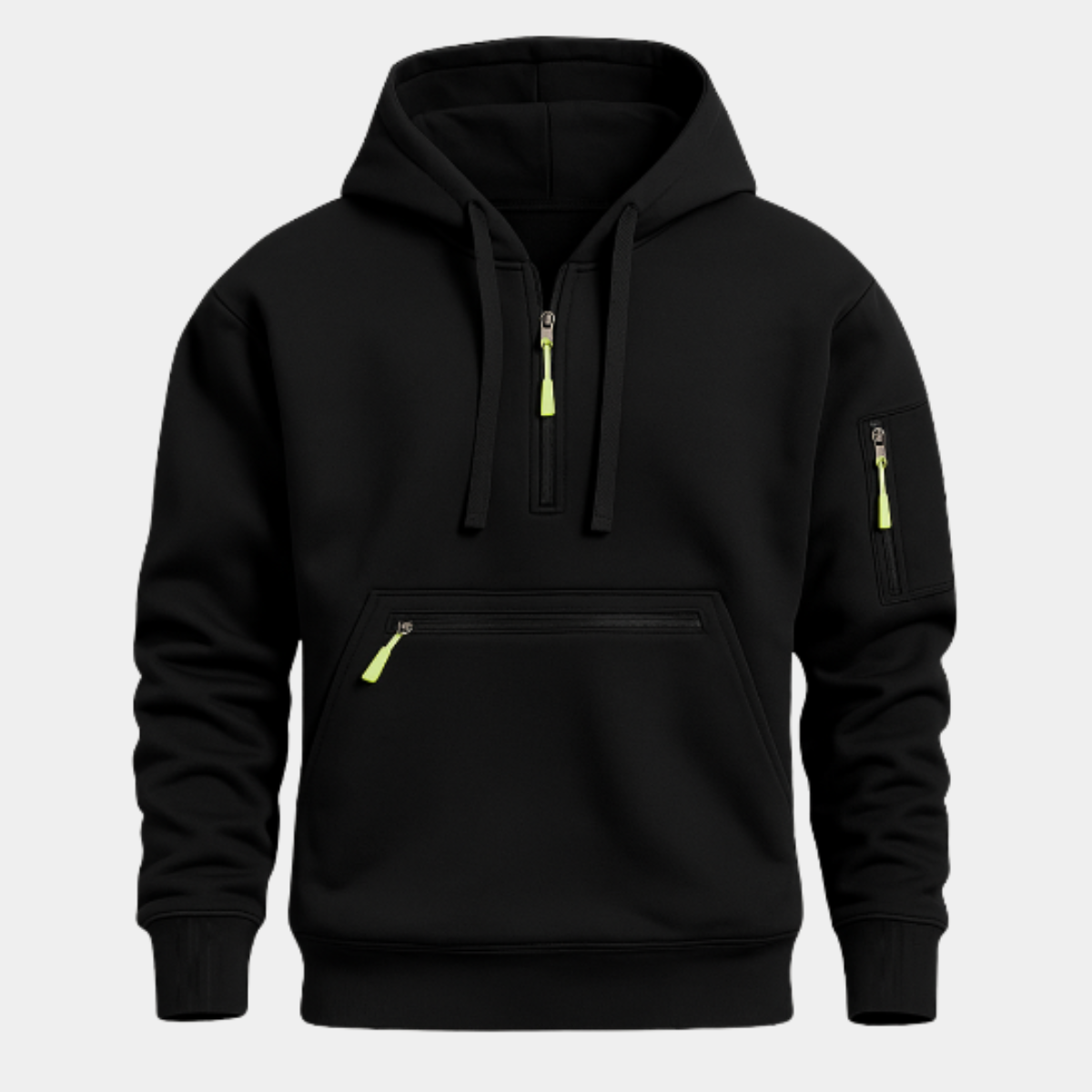 The Belluno Men’s Hooded Soft Lining Zip Jacket with Front Pocket