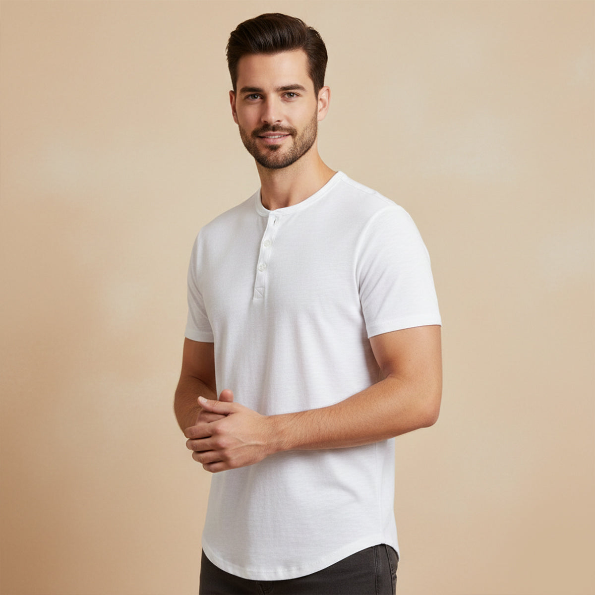 The Windsor Men’s Casual Henley Collar Summer T-Shirt