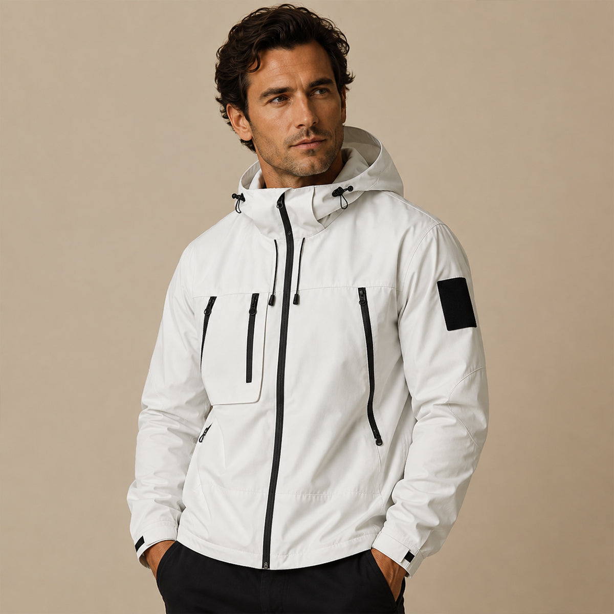 The Seathwaite Lightweight Waterproof Windbreaker – Hooded Rain Jacket for Men