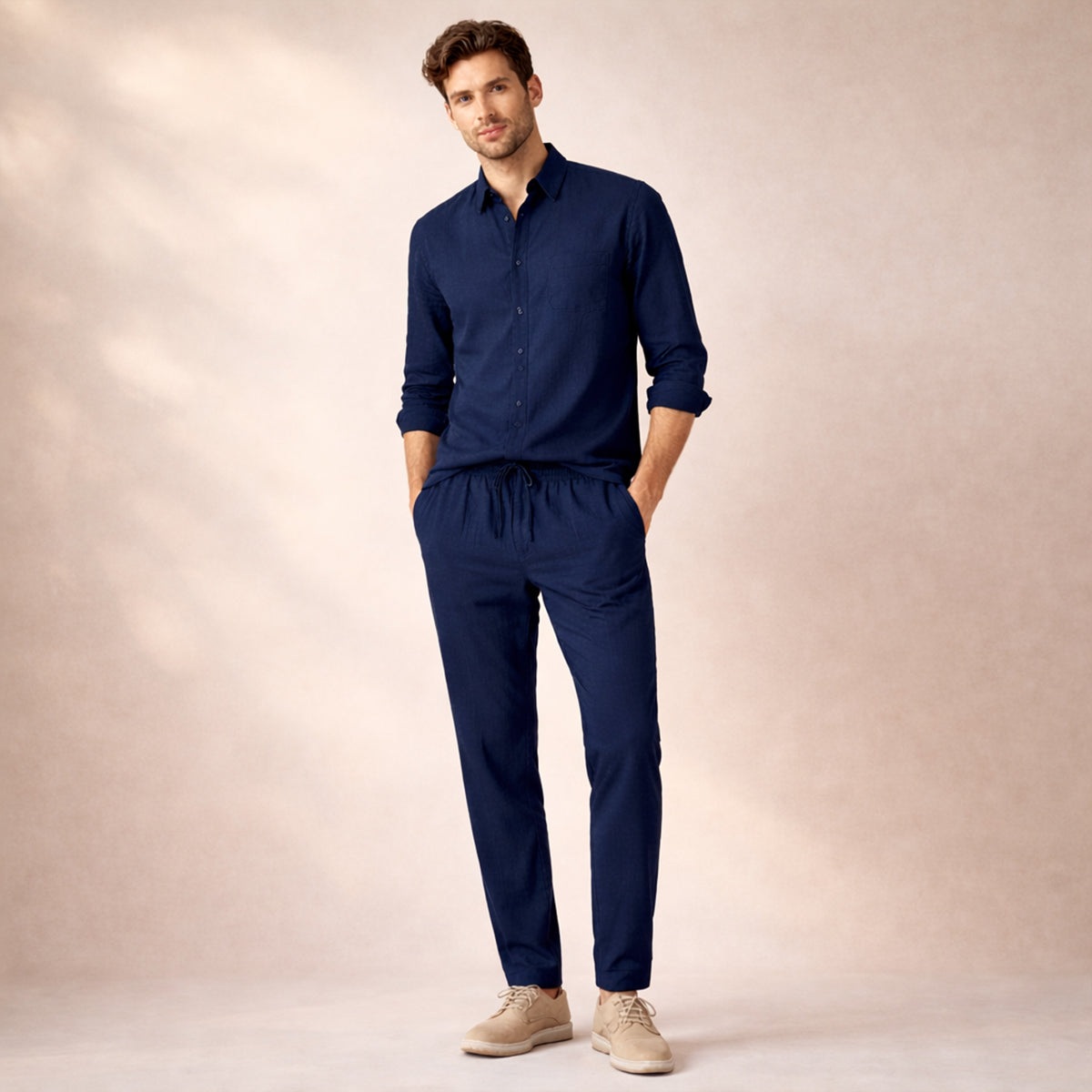 The Hampton Men’s Summer Lightweight Set – Shirt & Pants