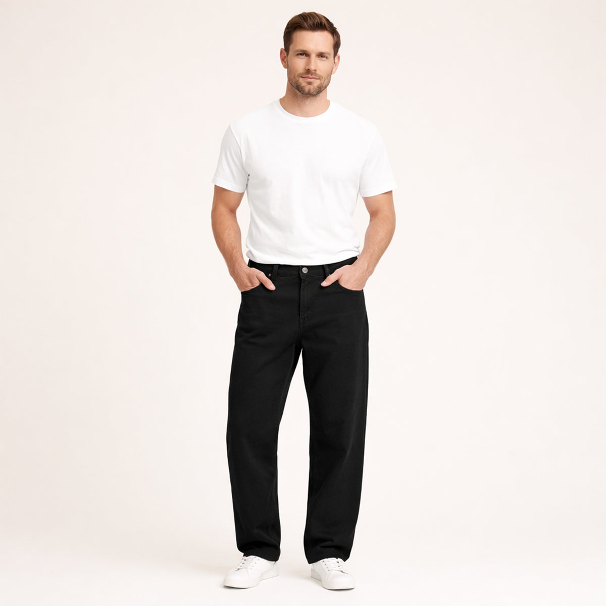 The Willowridge Men's 100% Cotton Loose Fit Straight Leg Pants