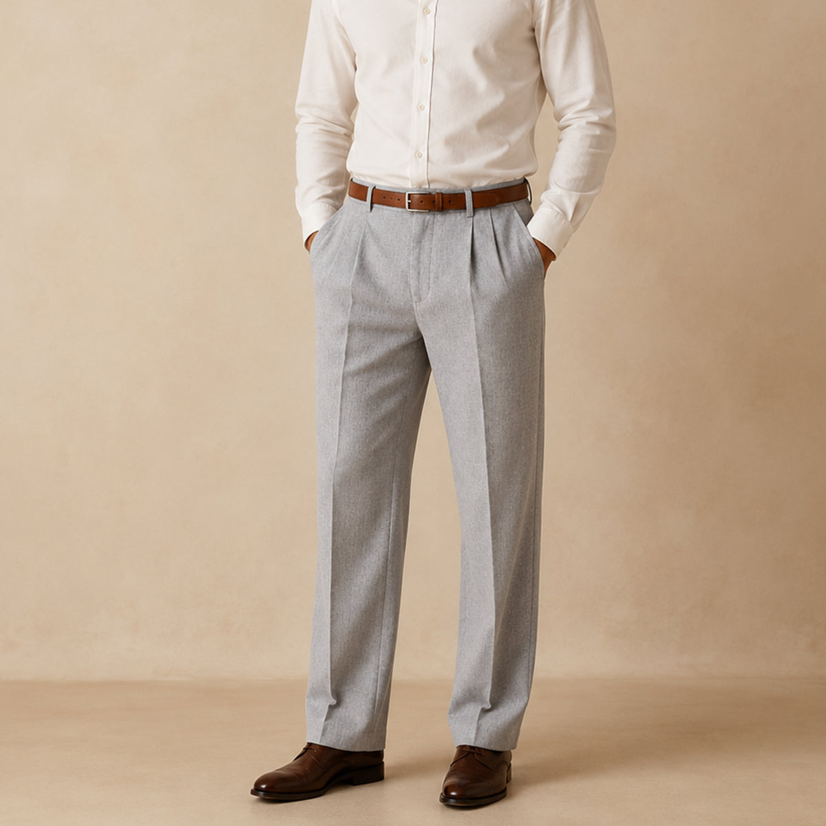 The Millhaven Men's Vintage Casual Pleated Straight Pants
