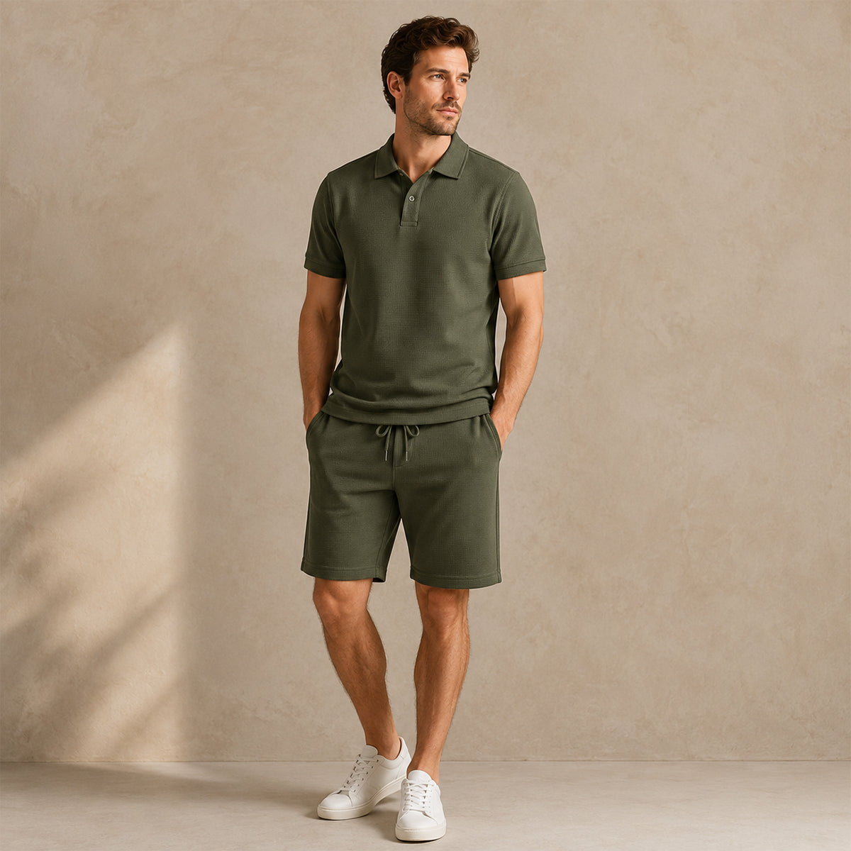 The Ashwood Creek Men’s Casual Co-Ord Set – Shirt & Shorts