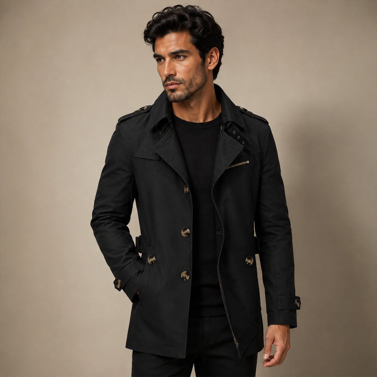 The MauroIcardi Elegant and Stylish Trench Coat for Men