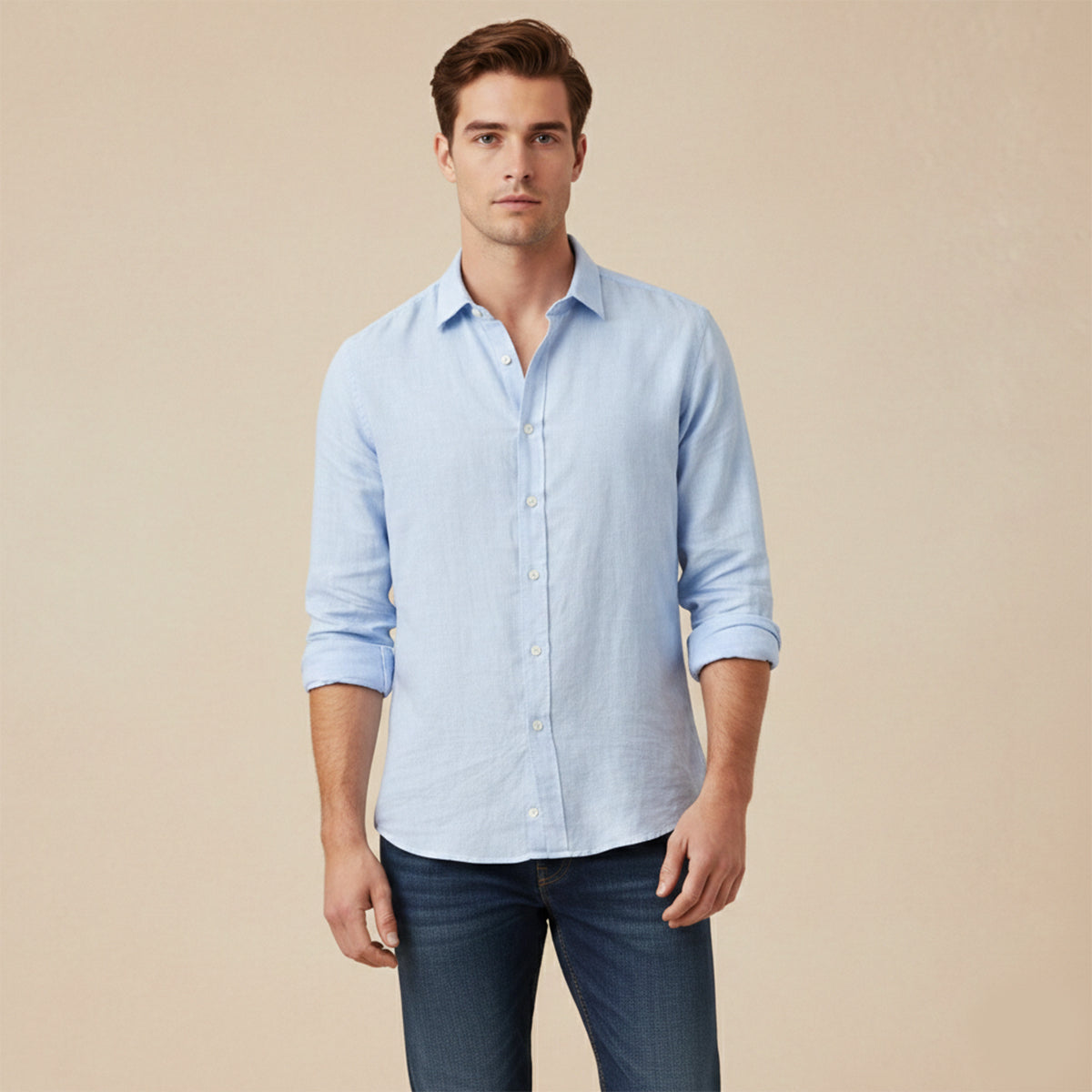 The Wiltshire Men’s Soft Cotton Linen Summer Shirt