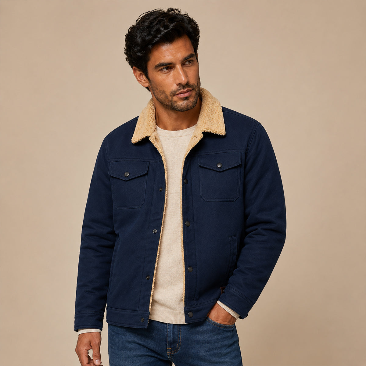 The Vancouver Men's Fleece Lined Outdoor Jacket - Modern & Warm