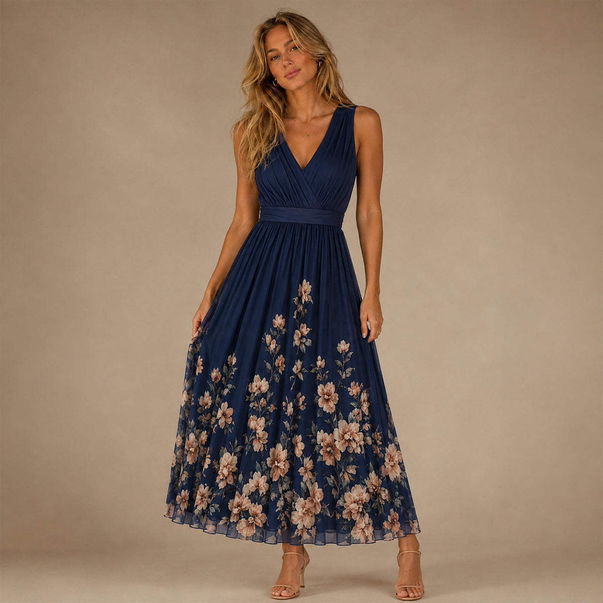 Floral Wedding Guest Maxi Dress