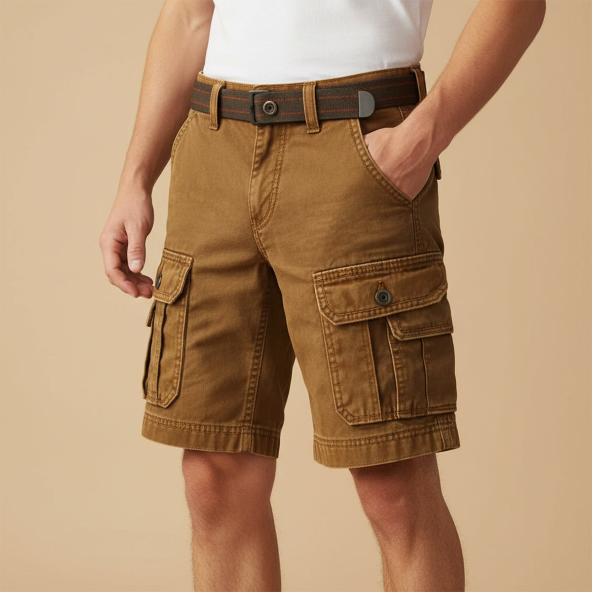 The Brixton Men’s Vintage Style Utility Cargo Shorts