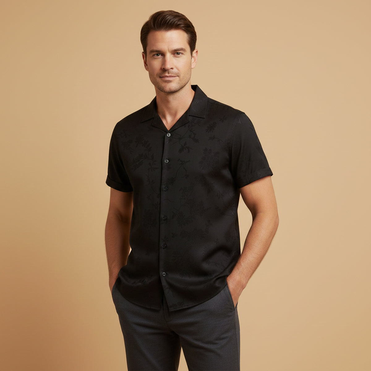The Hawthorn Satin Shirt for Men