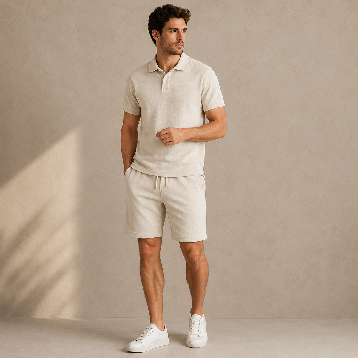 The Ashwood Creek Men’s Casual Co-Ord Set – Shirt & Shorts