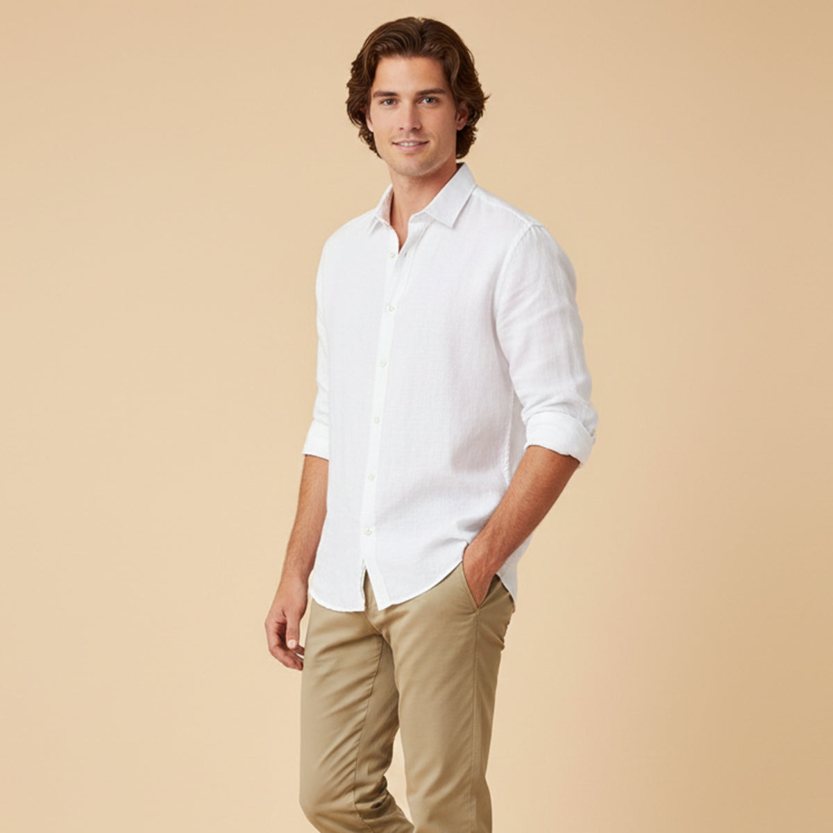 The Hallstatt Men’s Casual Lightweight Button-Up Shirt