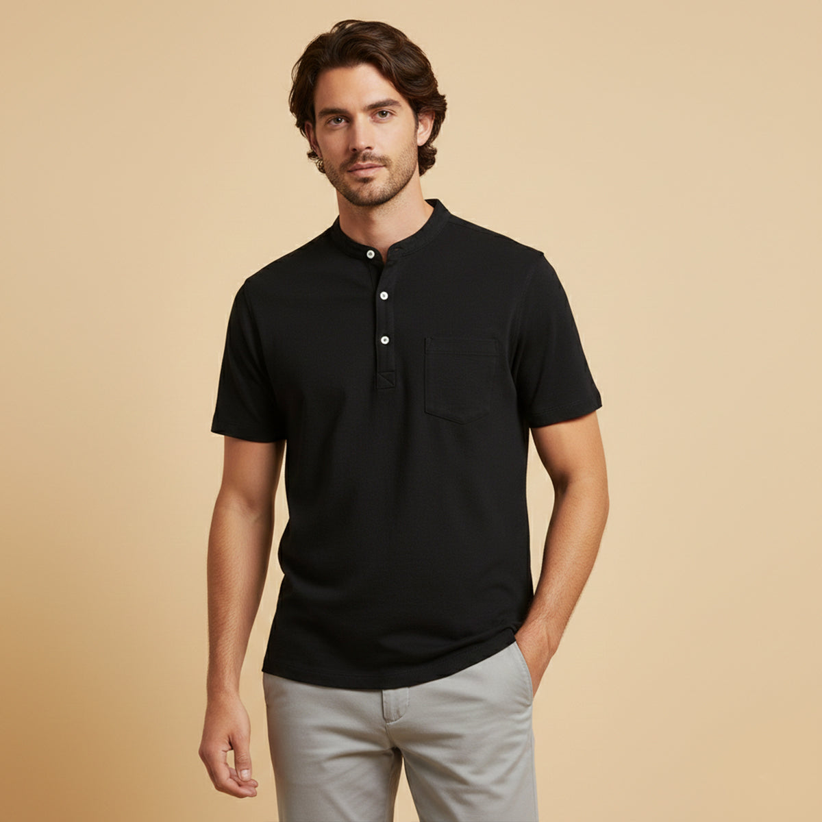 The Piccadilly Men’s Soft Summer Basic Shirt with Chest Pocket