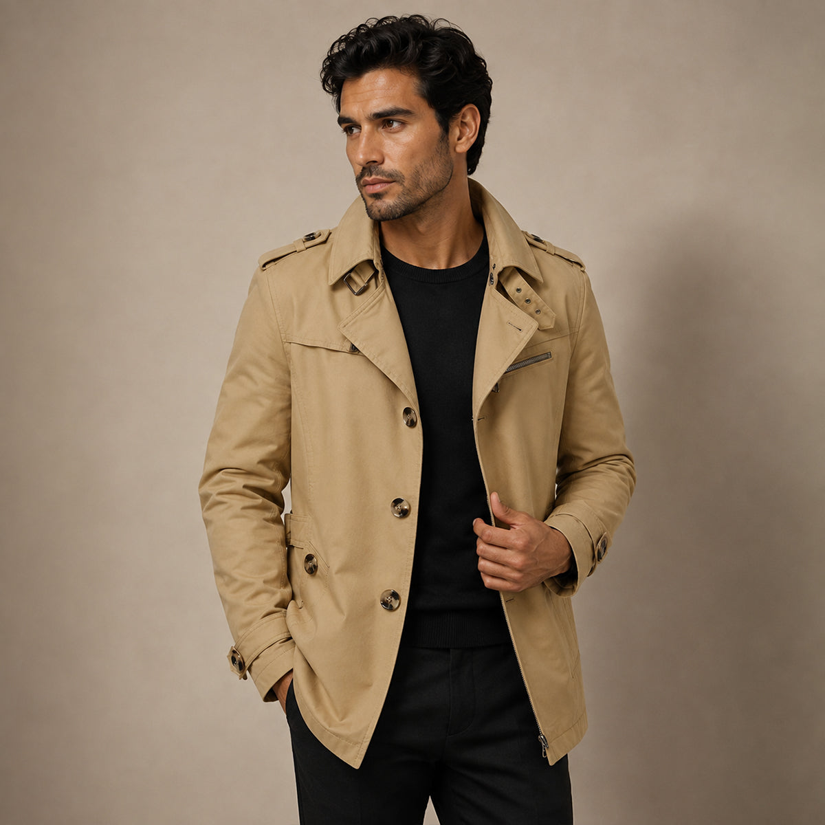 The MauroIcardi Elegant and Stylish Trench Coat for Men