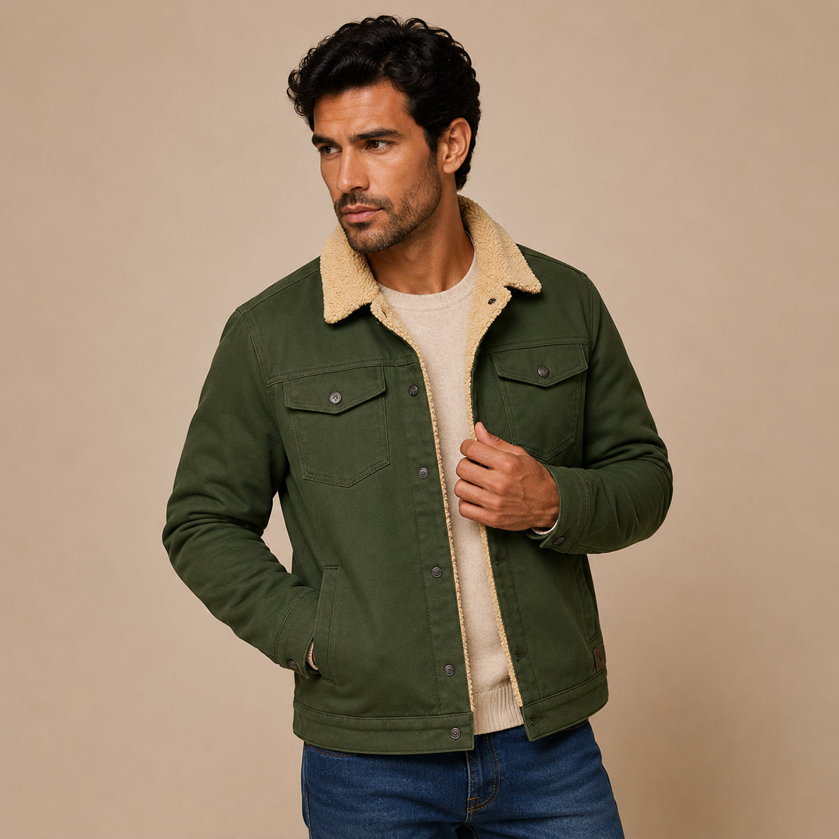 The Vancouver Men's Fleece Lined Outdoor Jacket - Modern & Warm