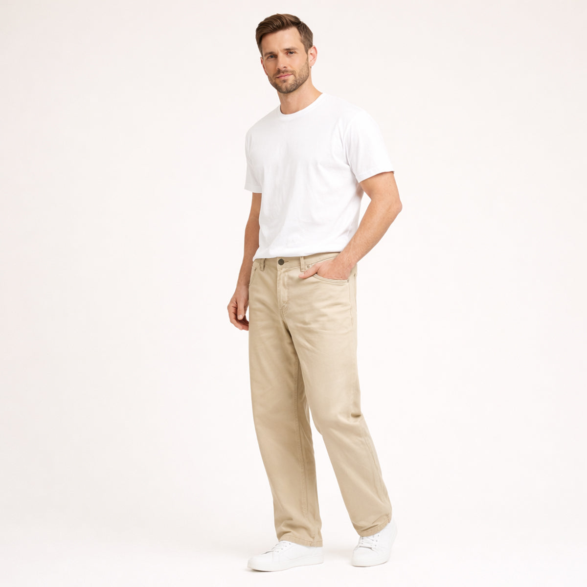 The Willowridge Men's 100% Cotton Loose Fit Straight Leg Pants