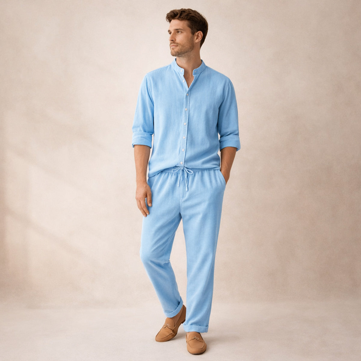 The Marble Arch Men’s Summer Casual Set – Shirt & Pants