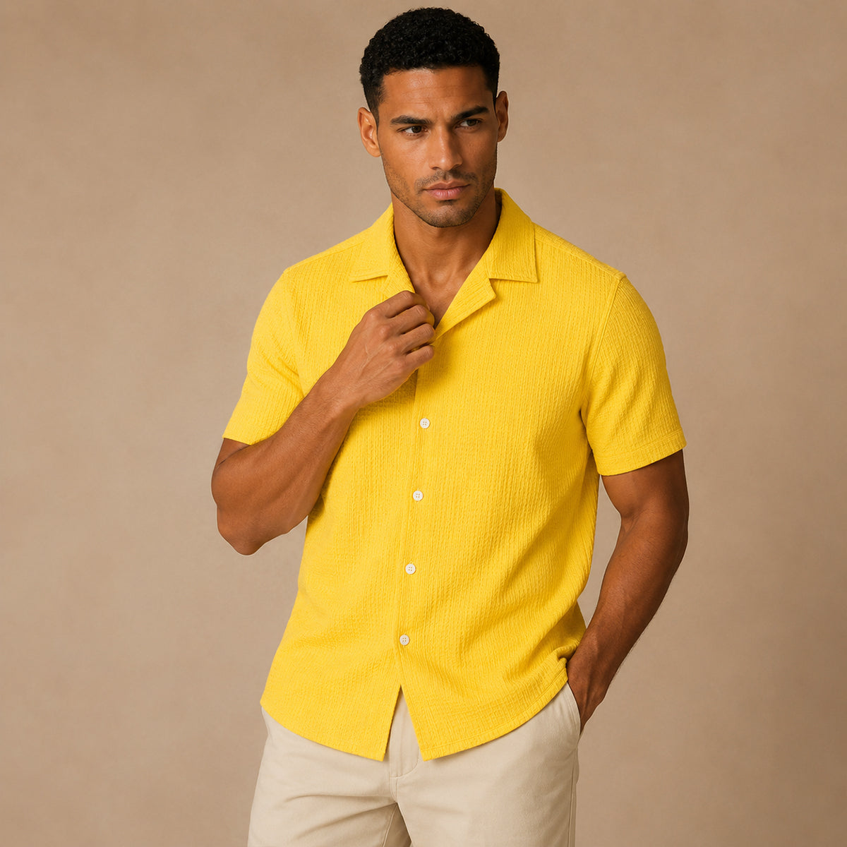 The Porta Venezia Men’s Lightweight Streetwear Button-Up Shirt