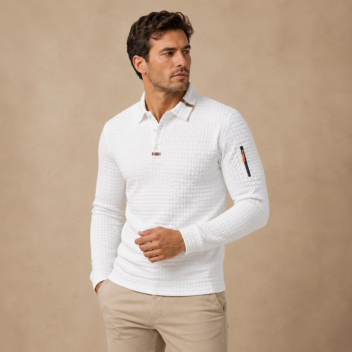 The Benevento Men’s Quick Dry Long Sleeve Golf Polo Shirt
