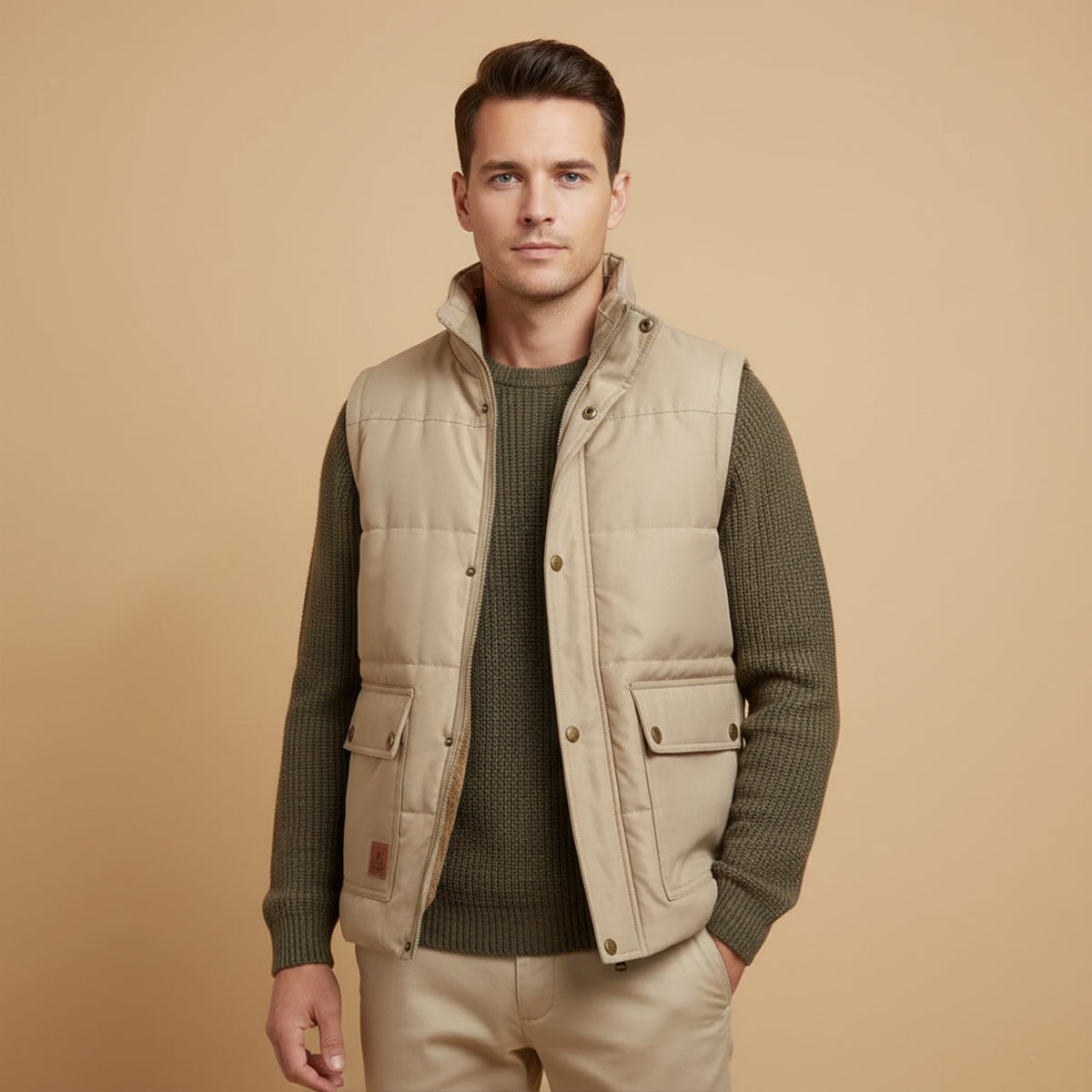 The Aspen Men's Warm Modern Fleece Lined Winter Vest