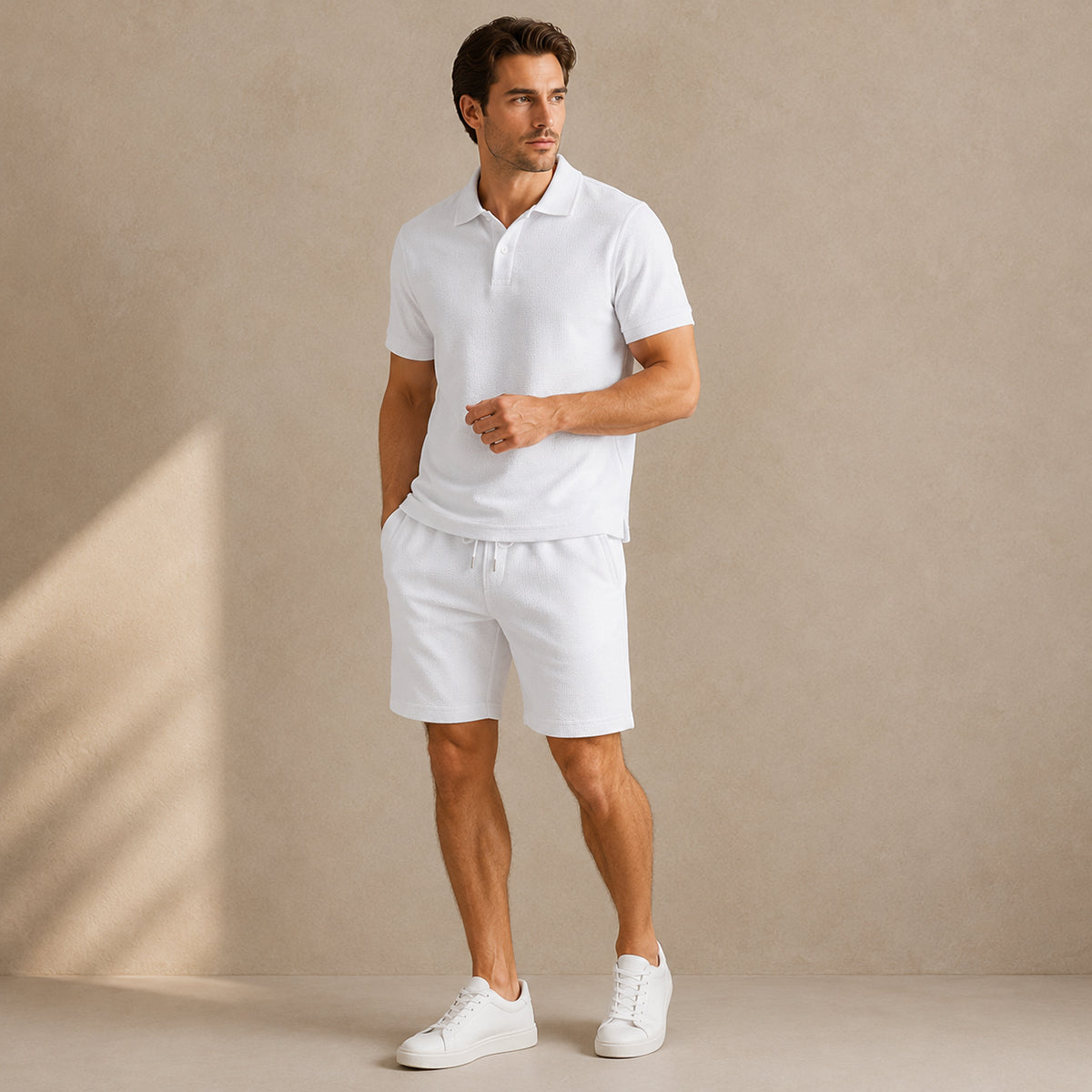 The Ashwood Creek Men’s Casual Co-Ord Set – Shirt & Shorts