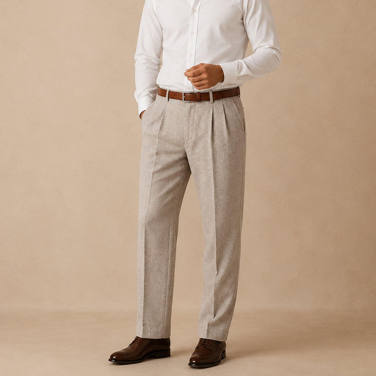 The Millhaven Men's Vintage Casual Pleated Straight Pants