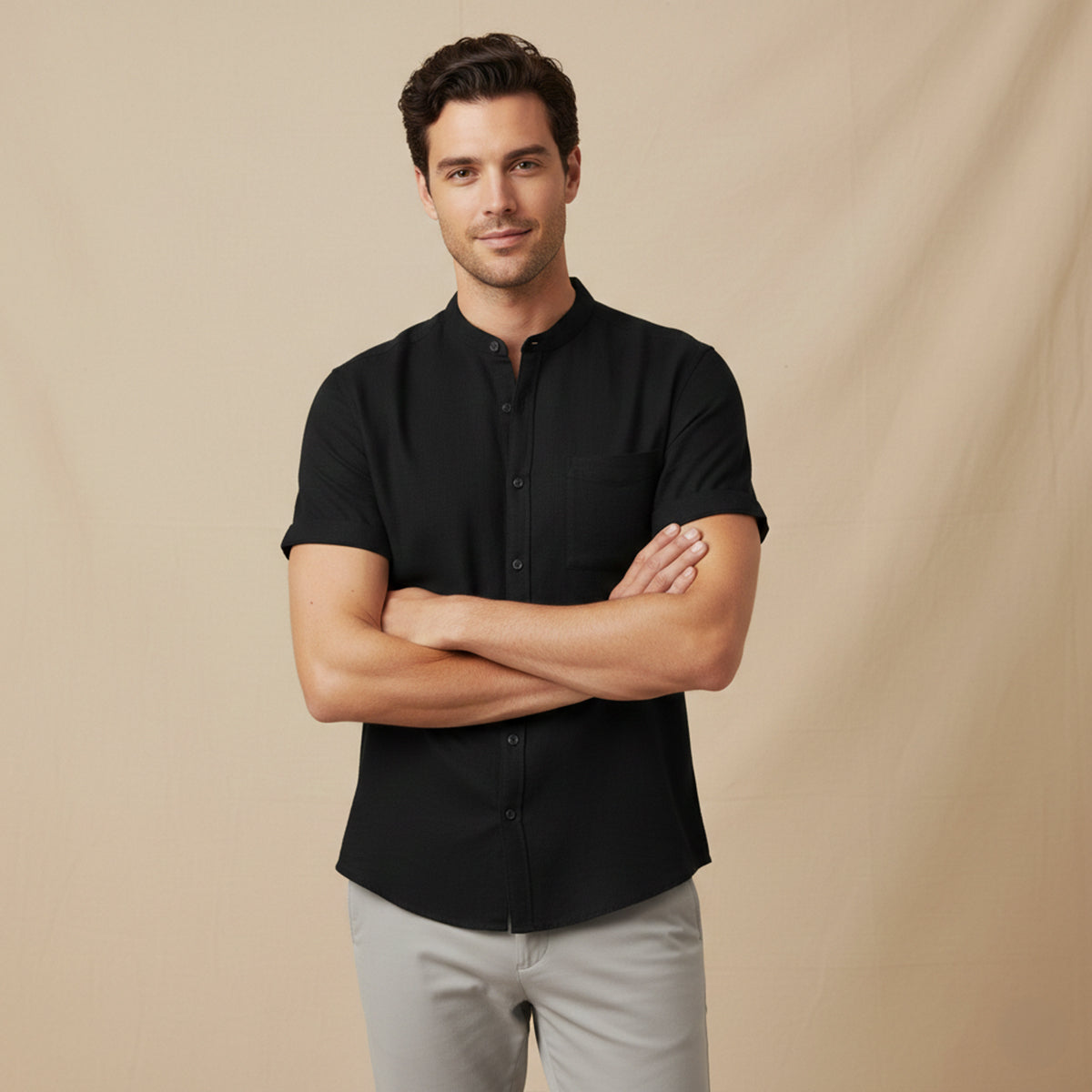 The Winchester Men’s Oversized Cotton Linen Beach Shirt