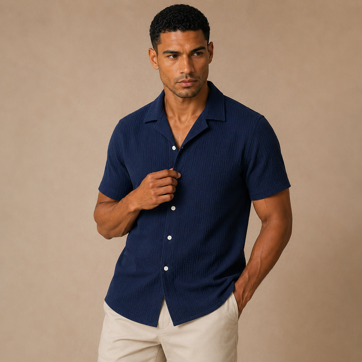 The Porta Venezia Men’s Lightweight Streetwear Button-Up Shirt