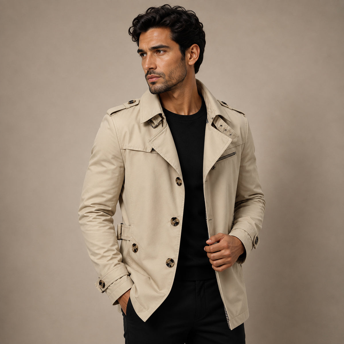 The MauroIcardi Elegant and Stylish Trench Coat for Men