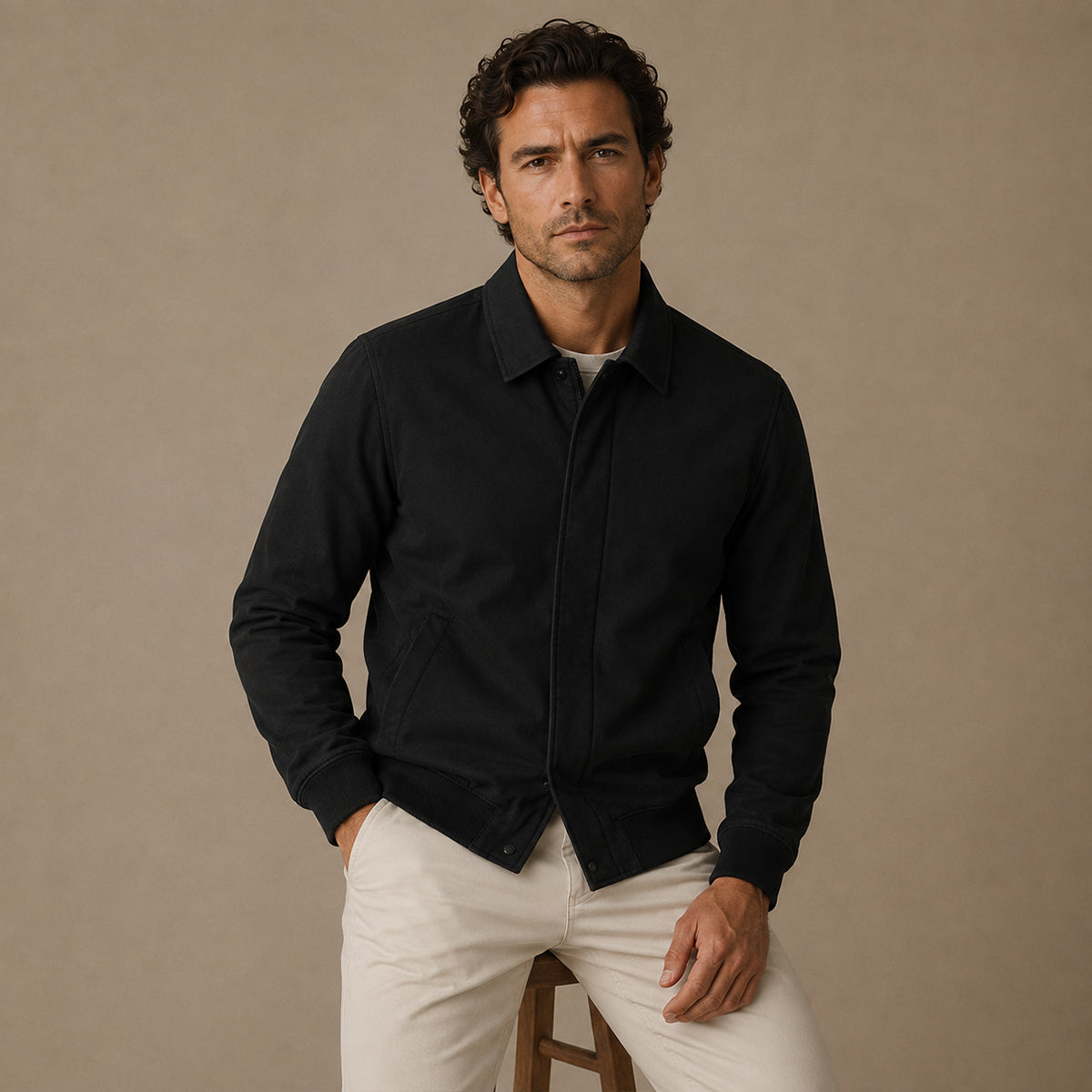 The Princeton Men’s Slim Fit Lightweight Casual Zip Jacket
