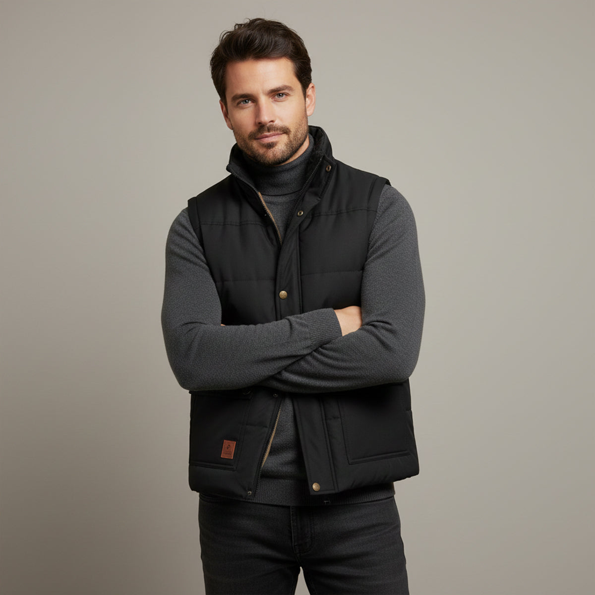 The Aspen Men's Warm Modern Fleece Lined Winter Vest