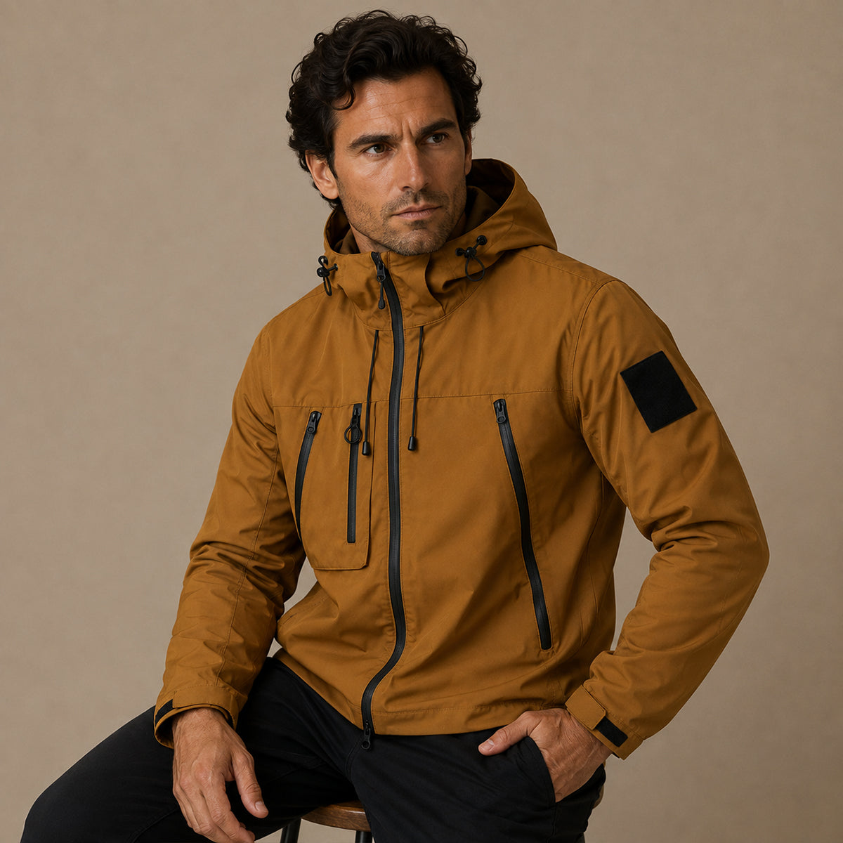 The Seathwaite Lightweight Waterproof Windbreaker – Hooded Rain Jacket for Men