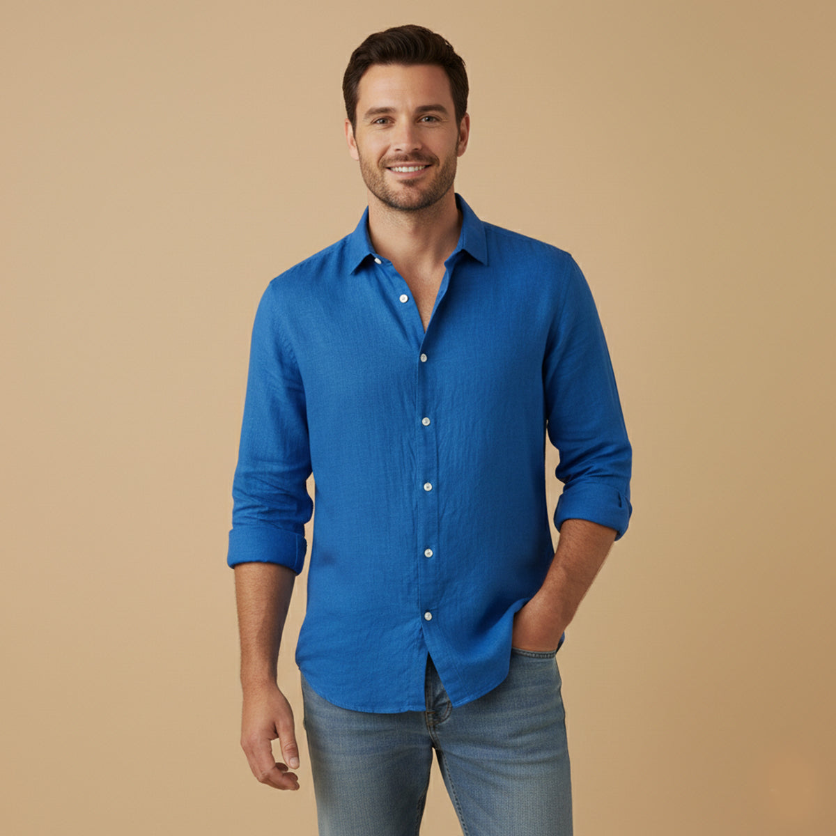 The Sussex Men’s Casual Cotton Linen Summer Shirt