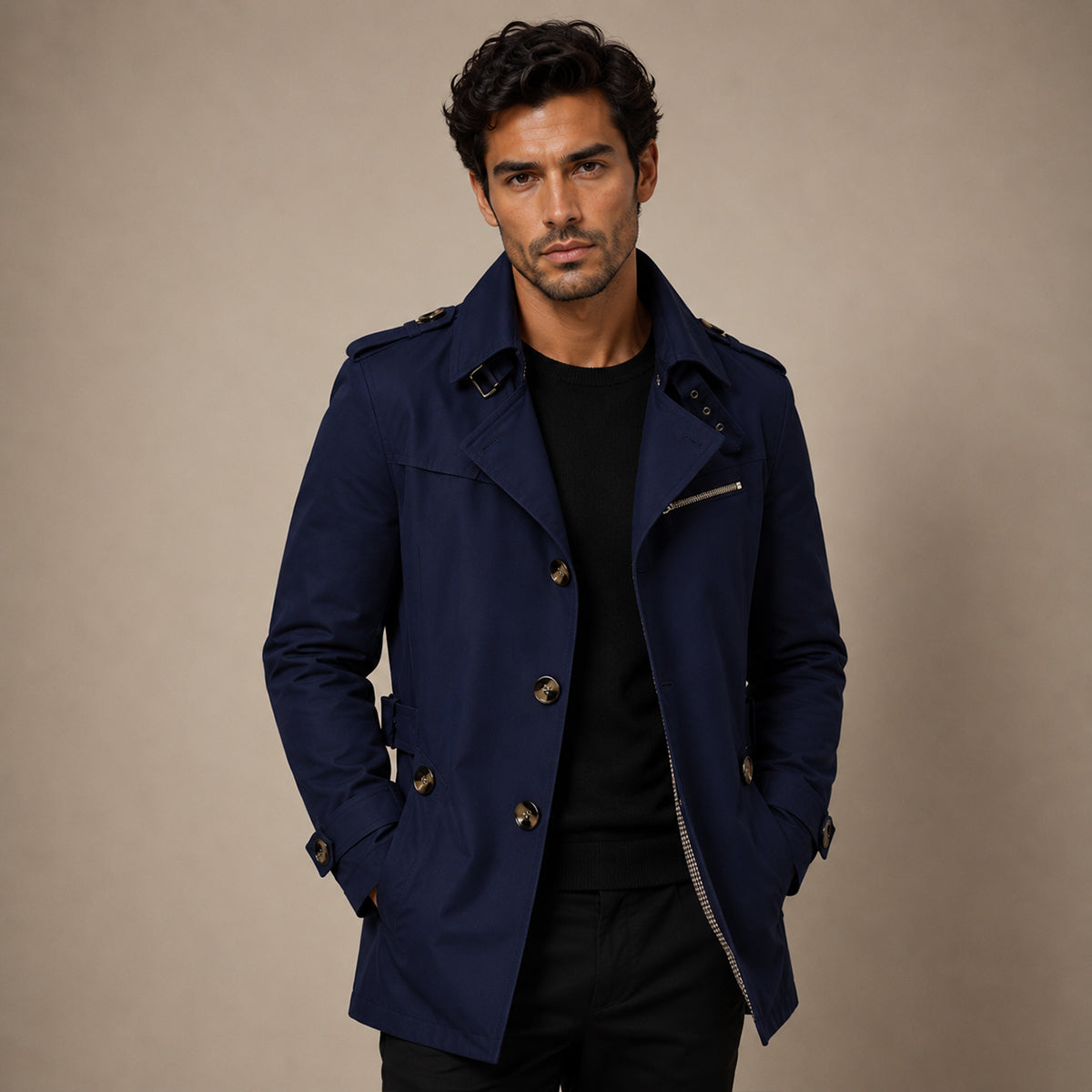 The MauroIcardi Elegant and Stylish Trench Coat for Men