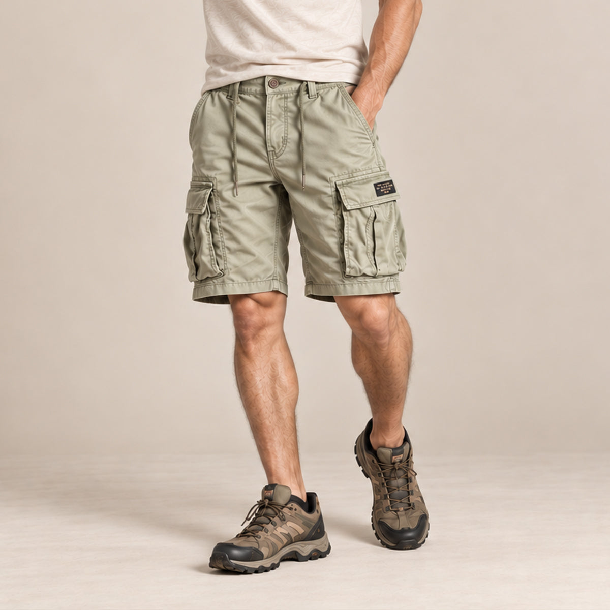 The Ridgeway Men’s Durable Casual Cargo Shorts with Pockets