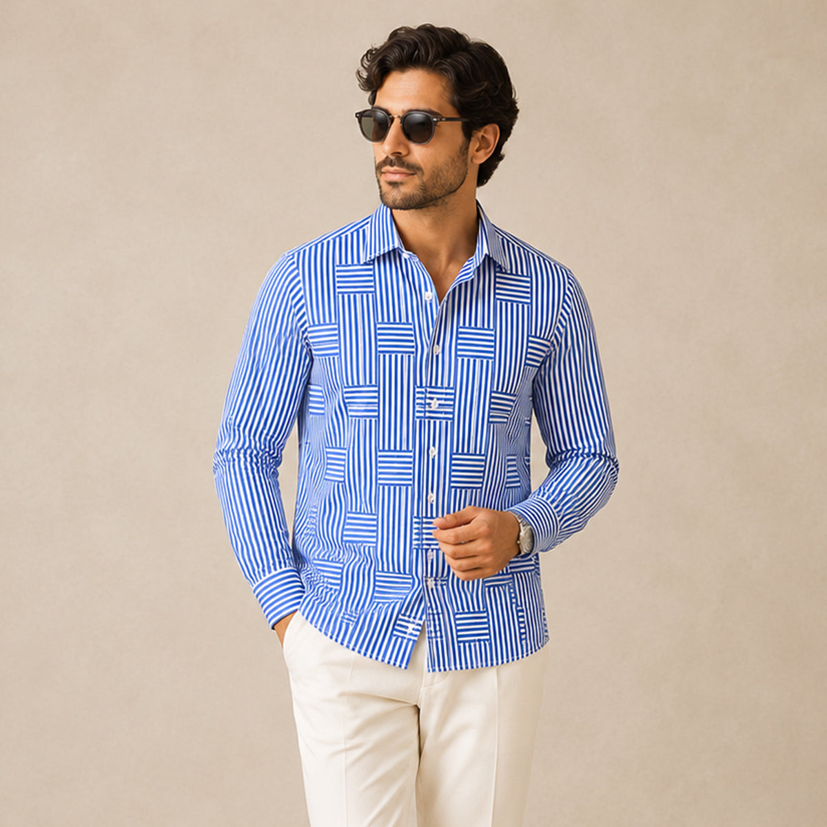 The Foxborough Men’s Casual Striped Wrinkle Resistant Shirt